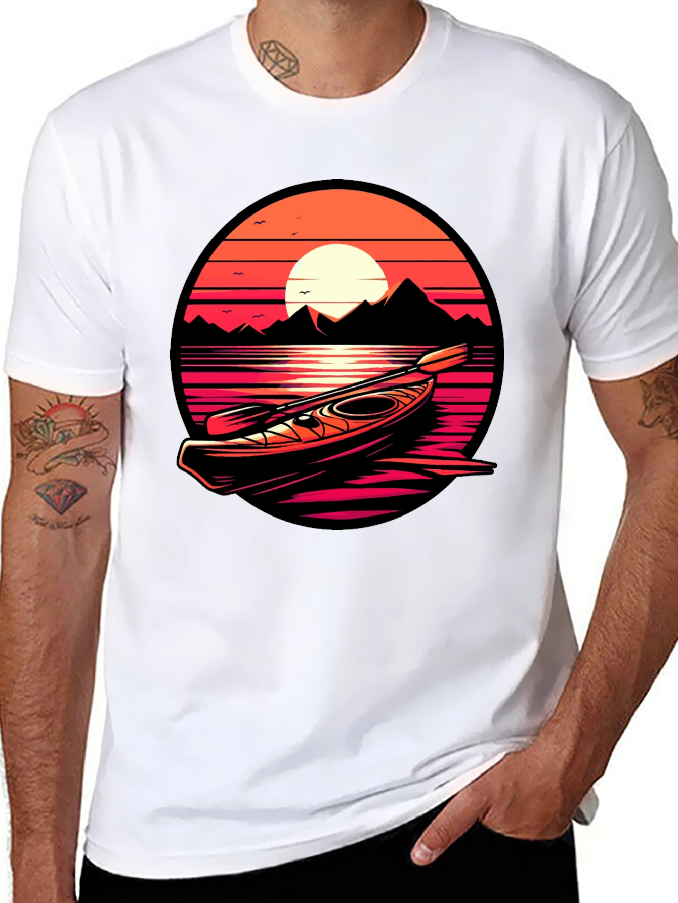 Kayak Sunset Graphic Tee - Adventure Ready!