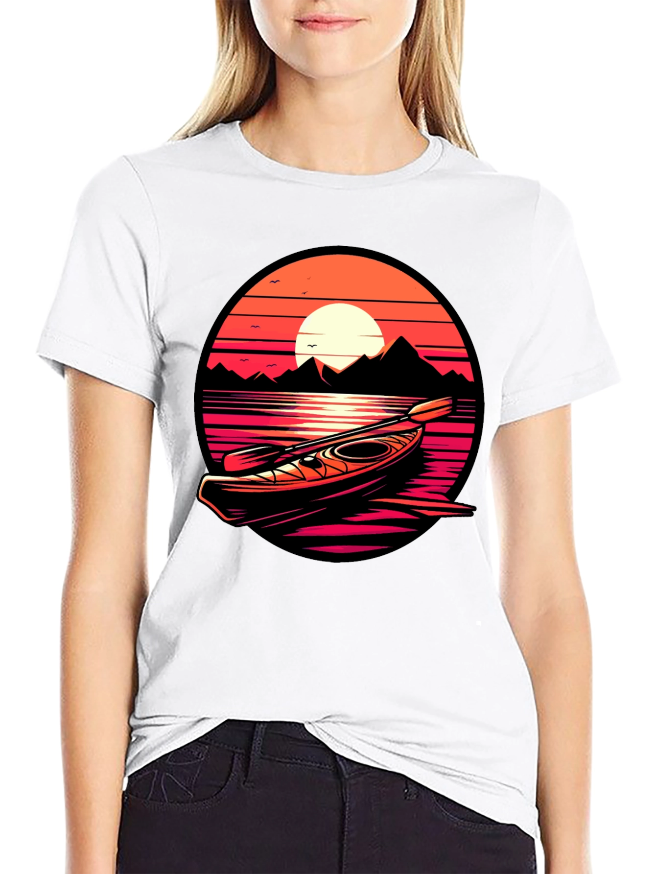 Kayak Sunset Graphic Tee - Adventure Ready!