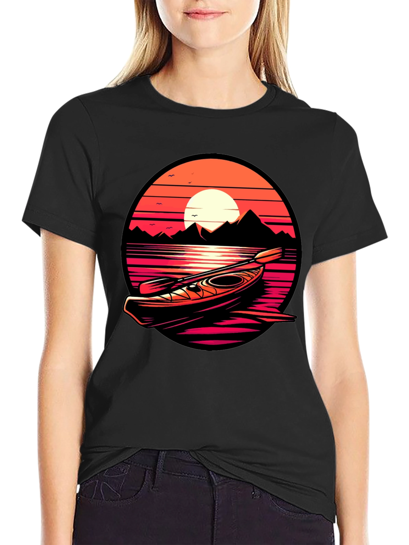 Kayak Sunset Graphic Tee - Adventure Ready!