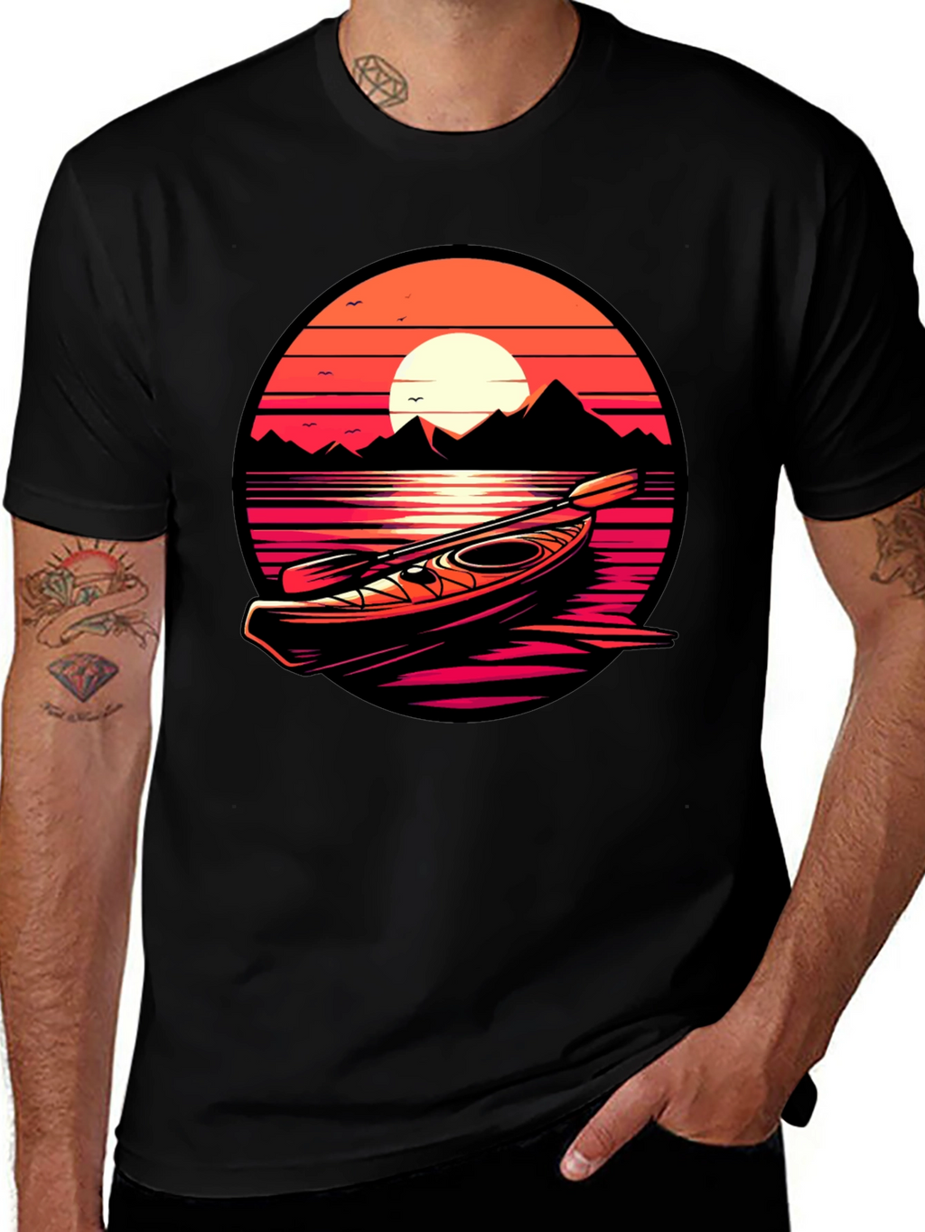 Kayak Sunset Graphic Tee - Adventure Ready!