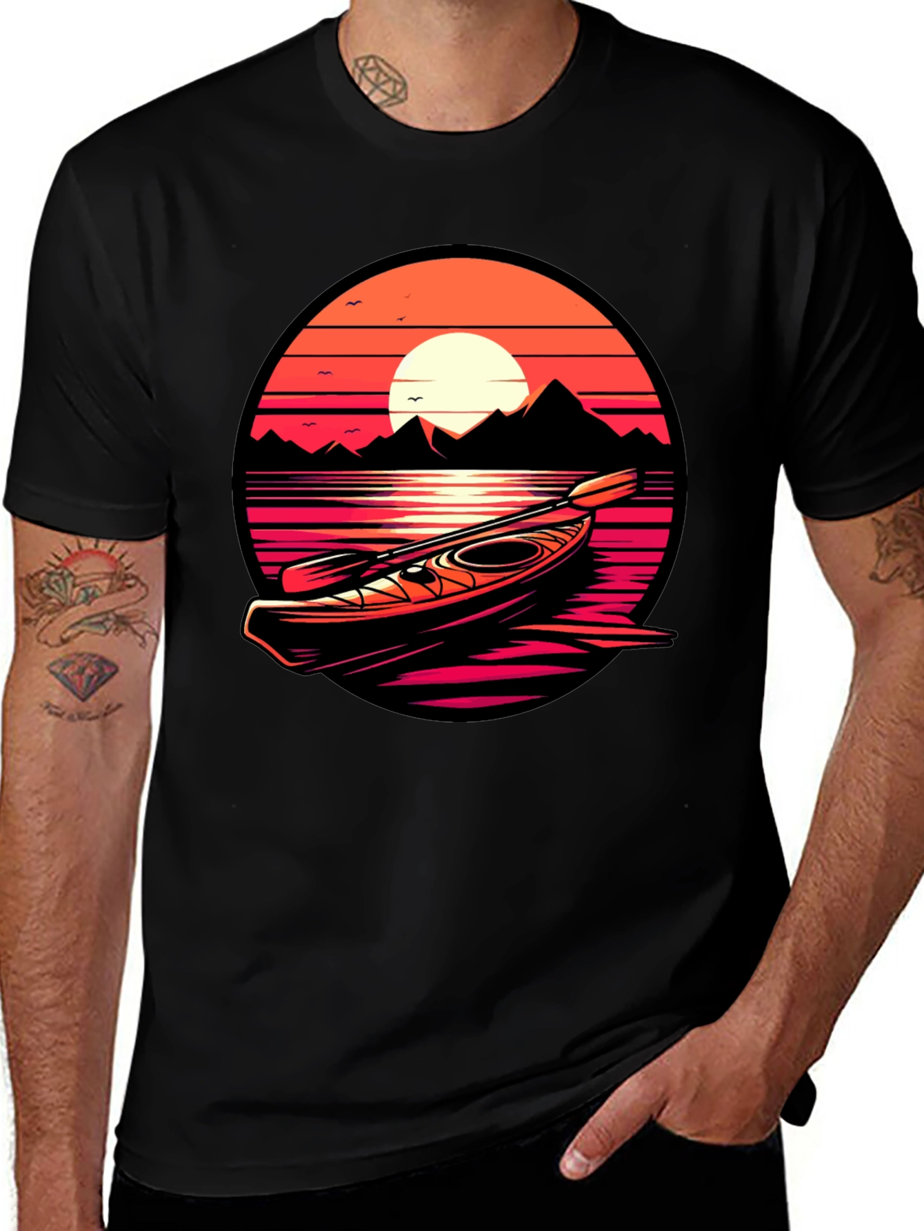 Kayak Sunset Graphic Tee - Adventure Ready!