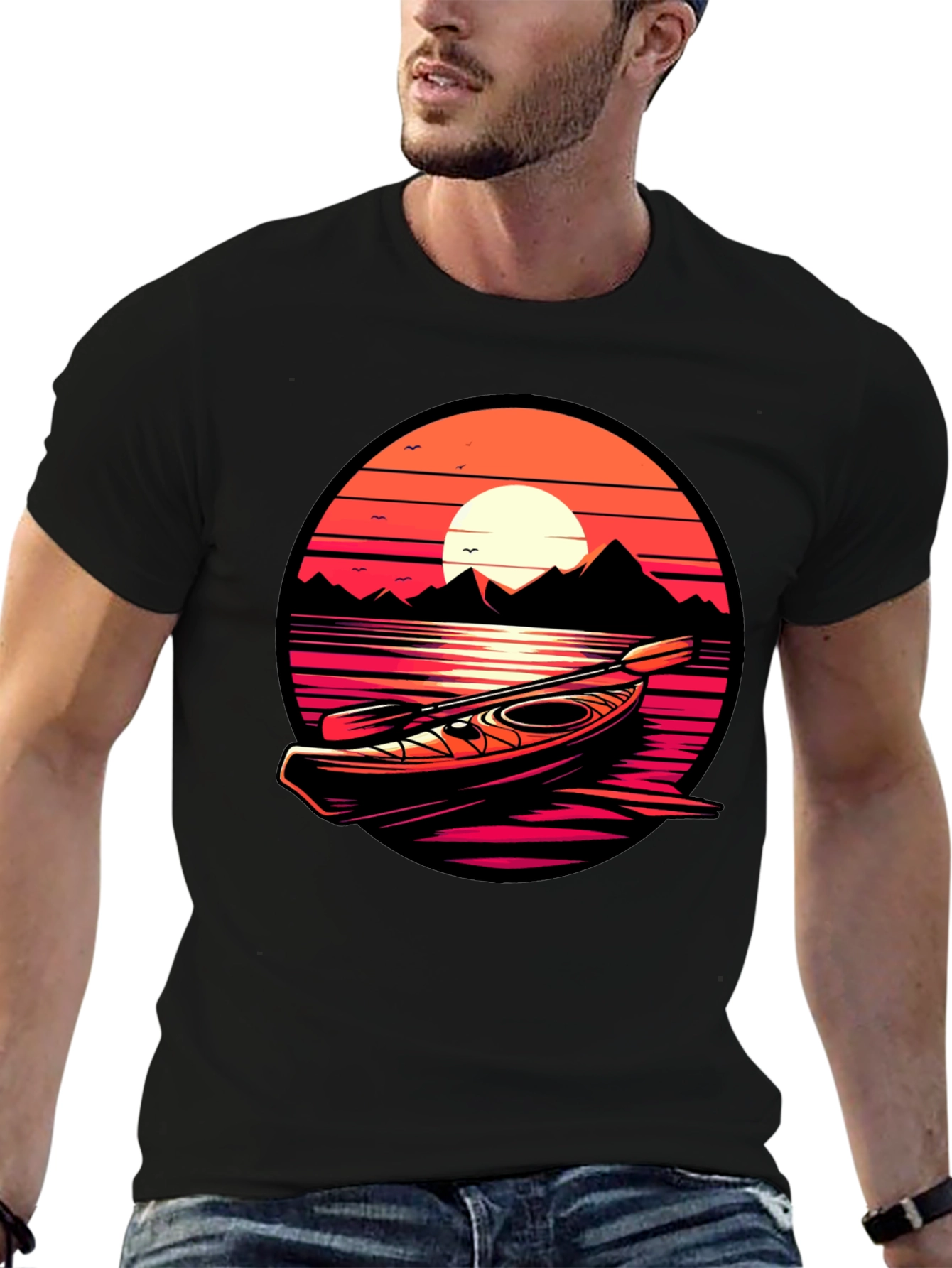 Kayak Sunset Graphic Tee - Adventure Ready!