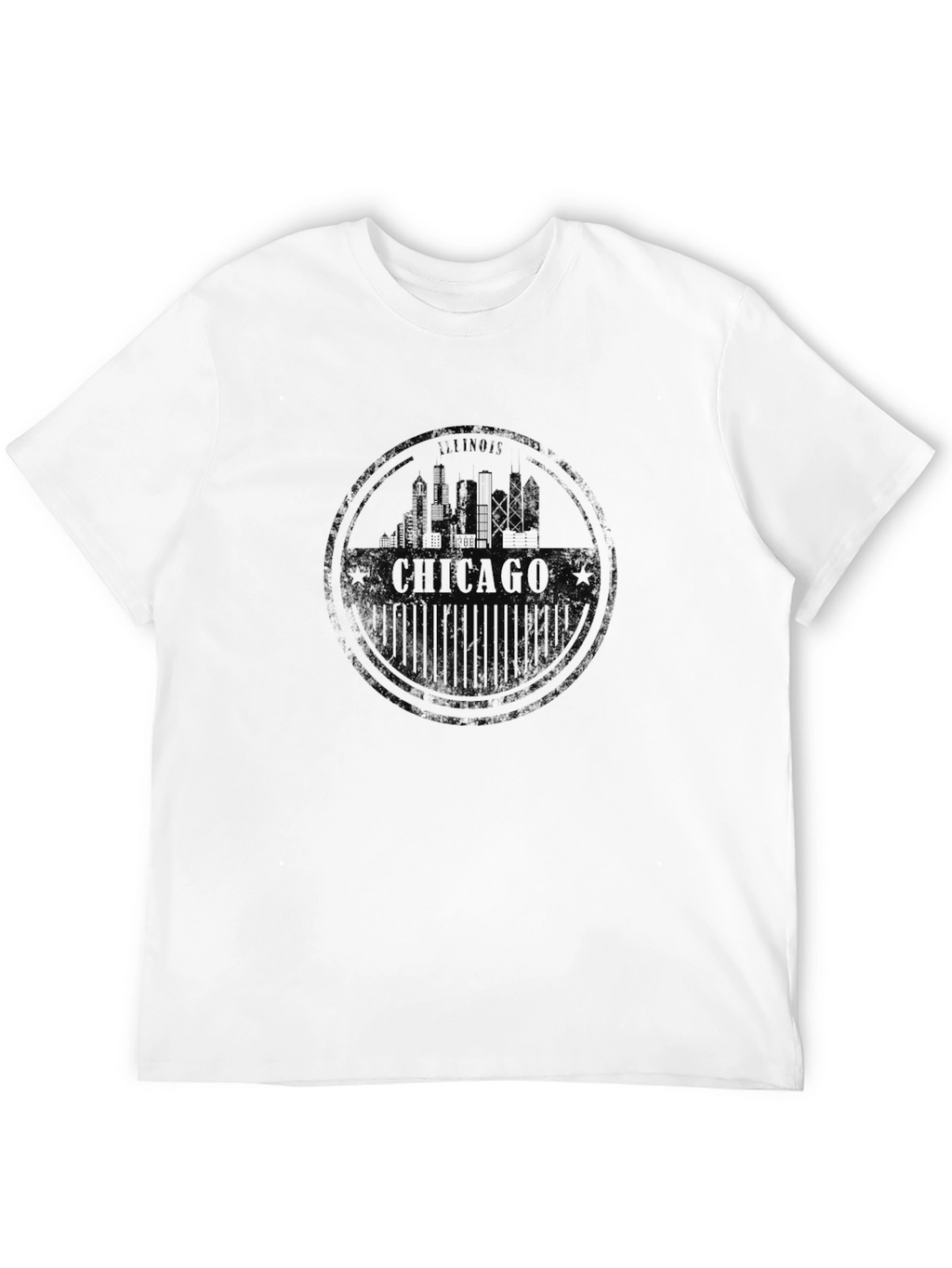 Chicago Skyline Graphic T-Shirt - Black