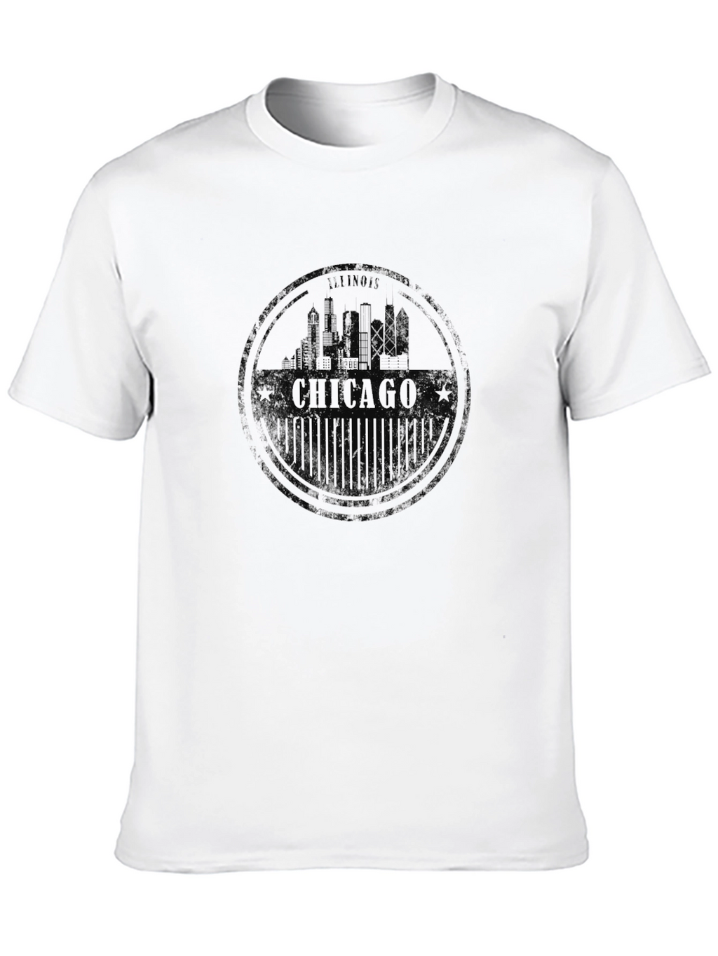 Chicago Skyline Graphic T-Shirt - Black