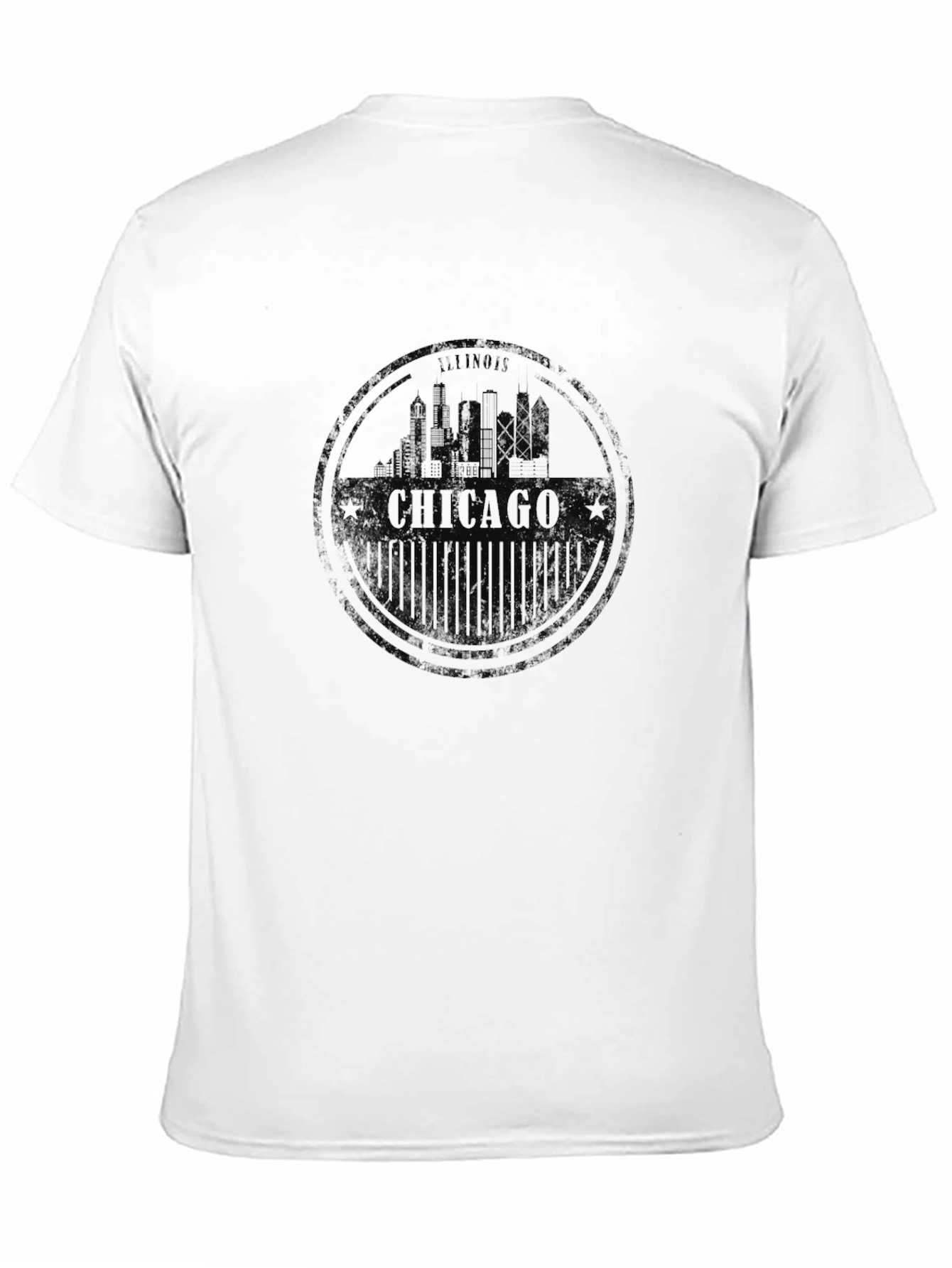 Chicago Skyline Graphic T-Shirt - Black