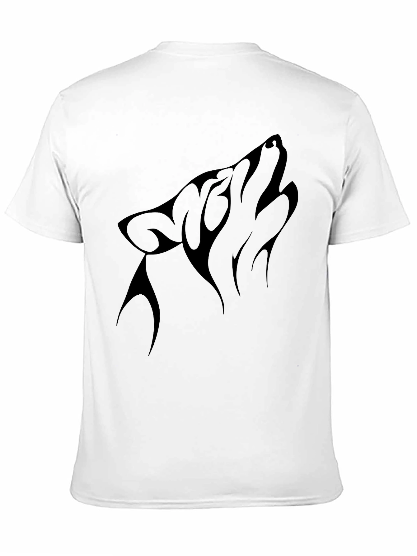 Black Wolf Howl Graphic Tee - Stylish Mens Short Sleeve Shirt