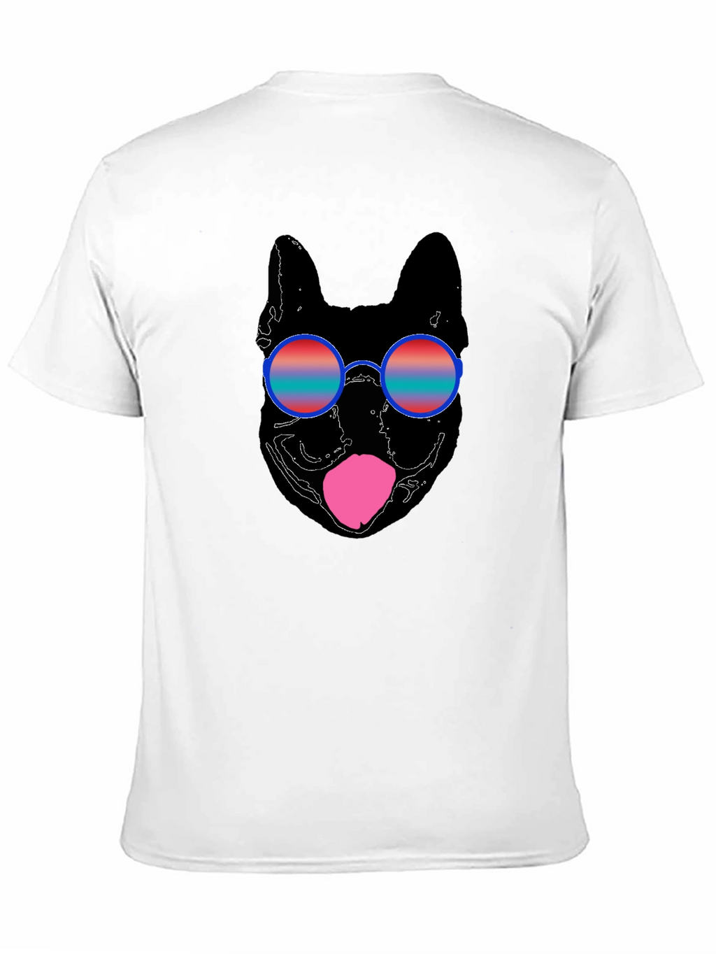 Cool Dog Sunglasses Graphic Tee - Black