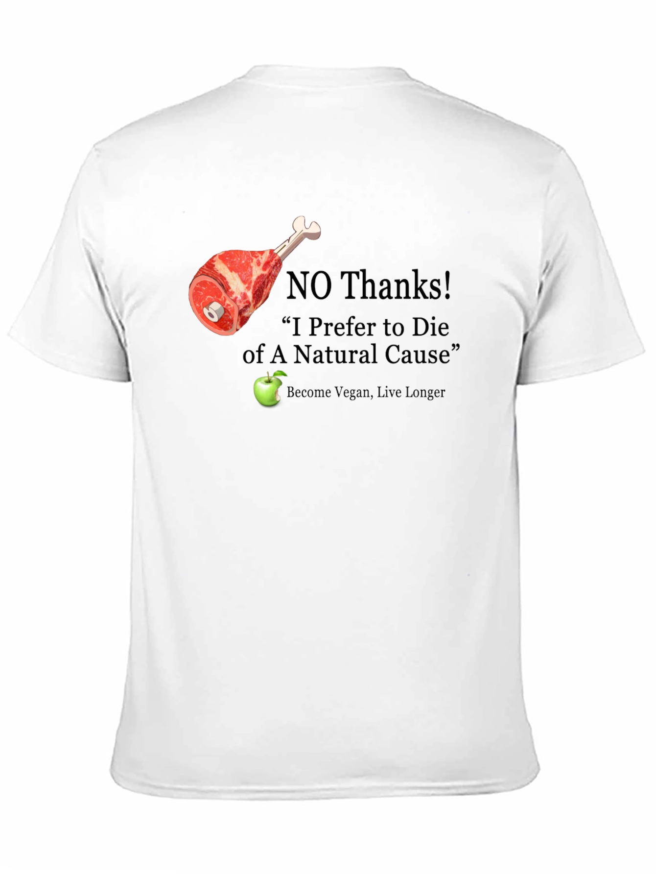 Vegan Slogan T-Shirt - No Thanks Apple Please!