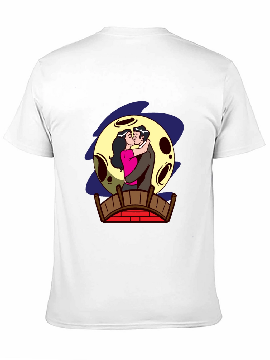 Romantic Moonlit Kiss Graphic Tee