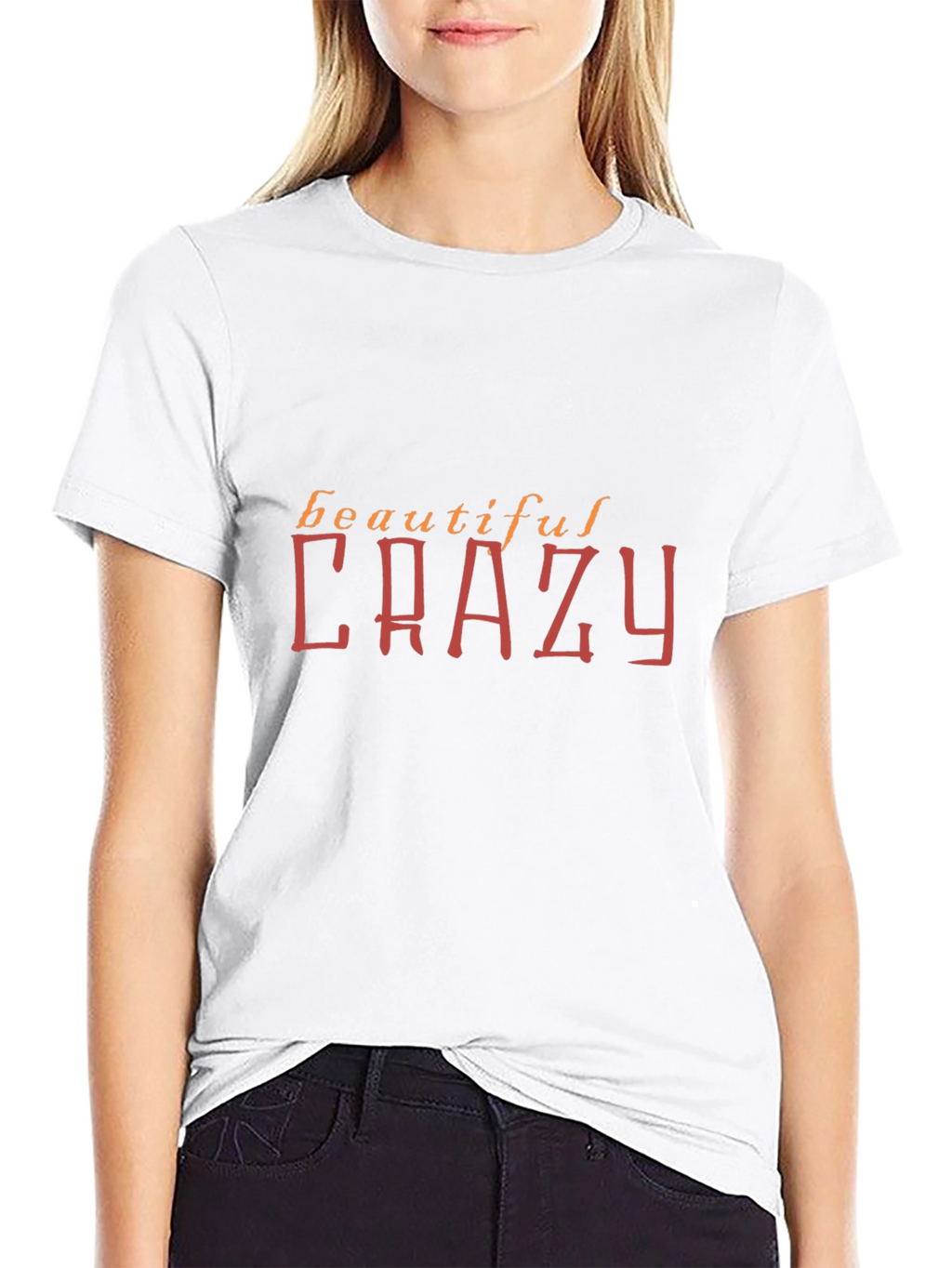 Beautiful Crazy Graphic Tee - Black