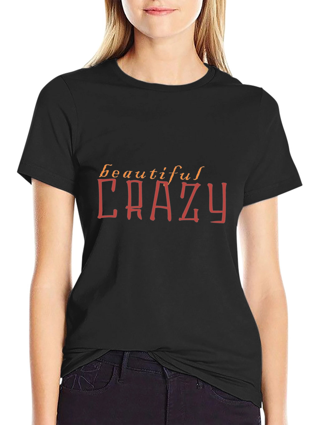 Beautiful Crazy Graphic Tee - Black