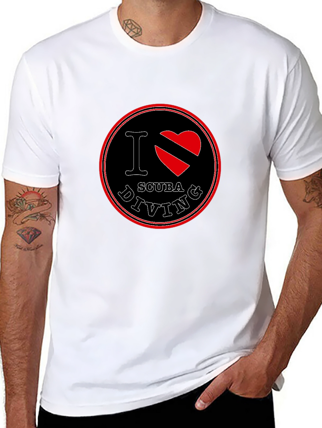 I Love Scuba Diving Black T-Shirt