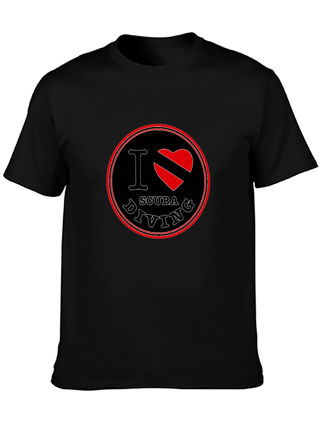 I Love Scuba Diving Black T-Shirt