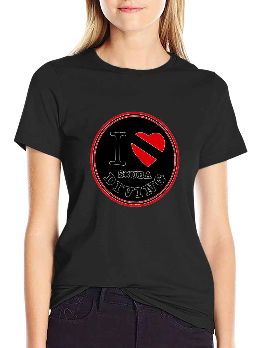 I Love Scuba Diving Black T-Shirt