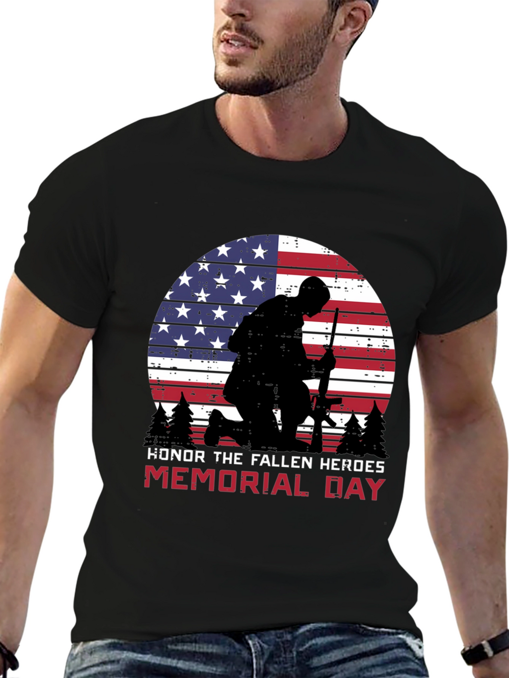 Memorial Day Honor Fallen Heroes Graphic Tee