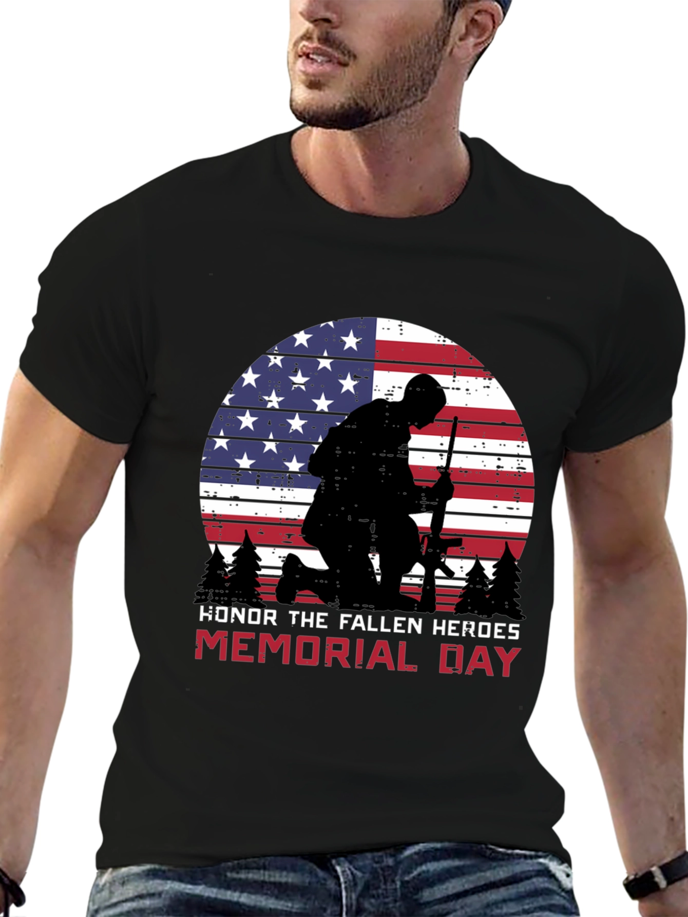 Memorial Day Honor Fallen Heroes Graphic Tee