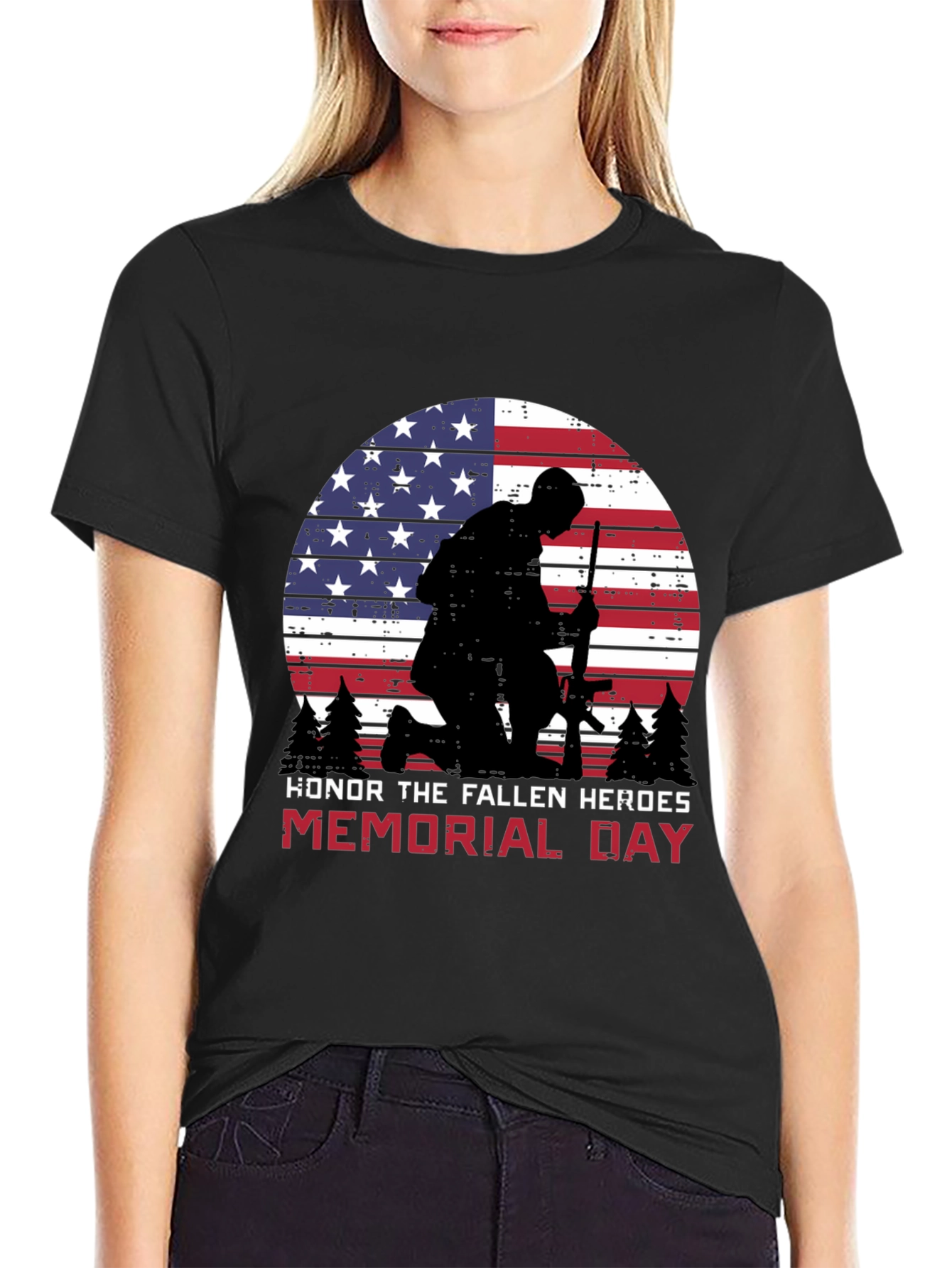 Memorial Day Honor Fallen Heroes Graphic Tee