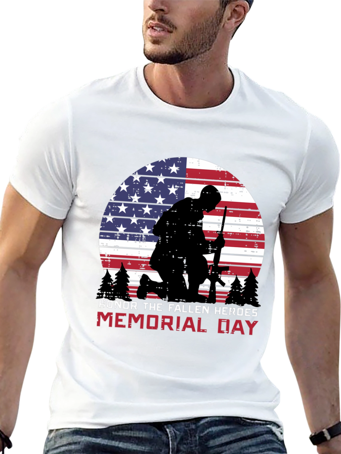 Memorial Day Honor Fallen Heroes Graphic Tee
