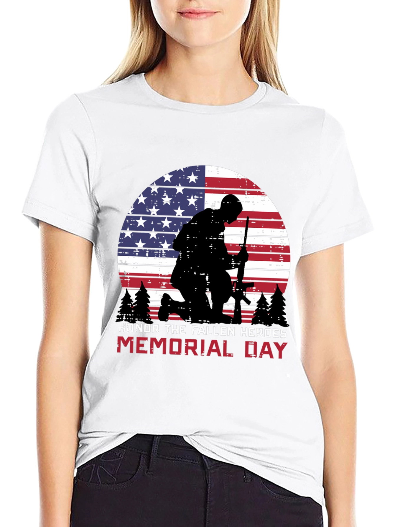 Memorial Day Honor Fallen Heroes Graphic Tee