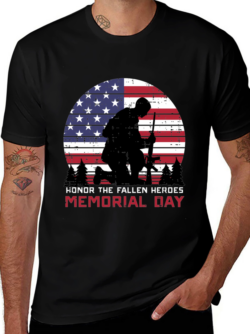 Memorial Day Honor Fallen Heroes Graphic Tee