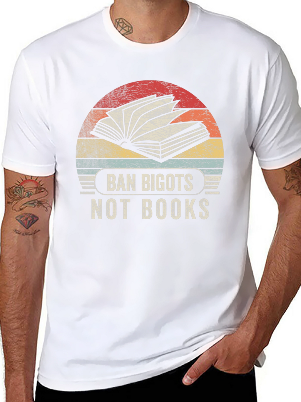 Ban Bigots Not Books Graphic Tee