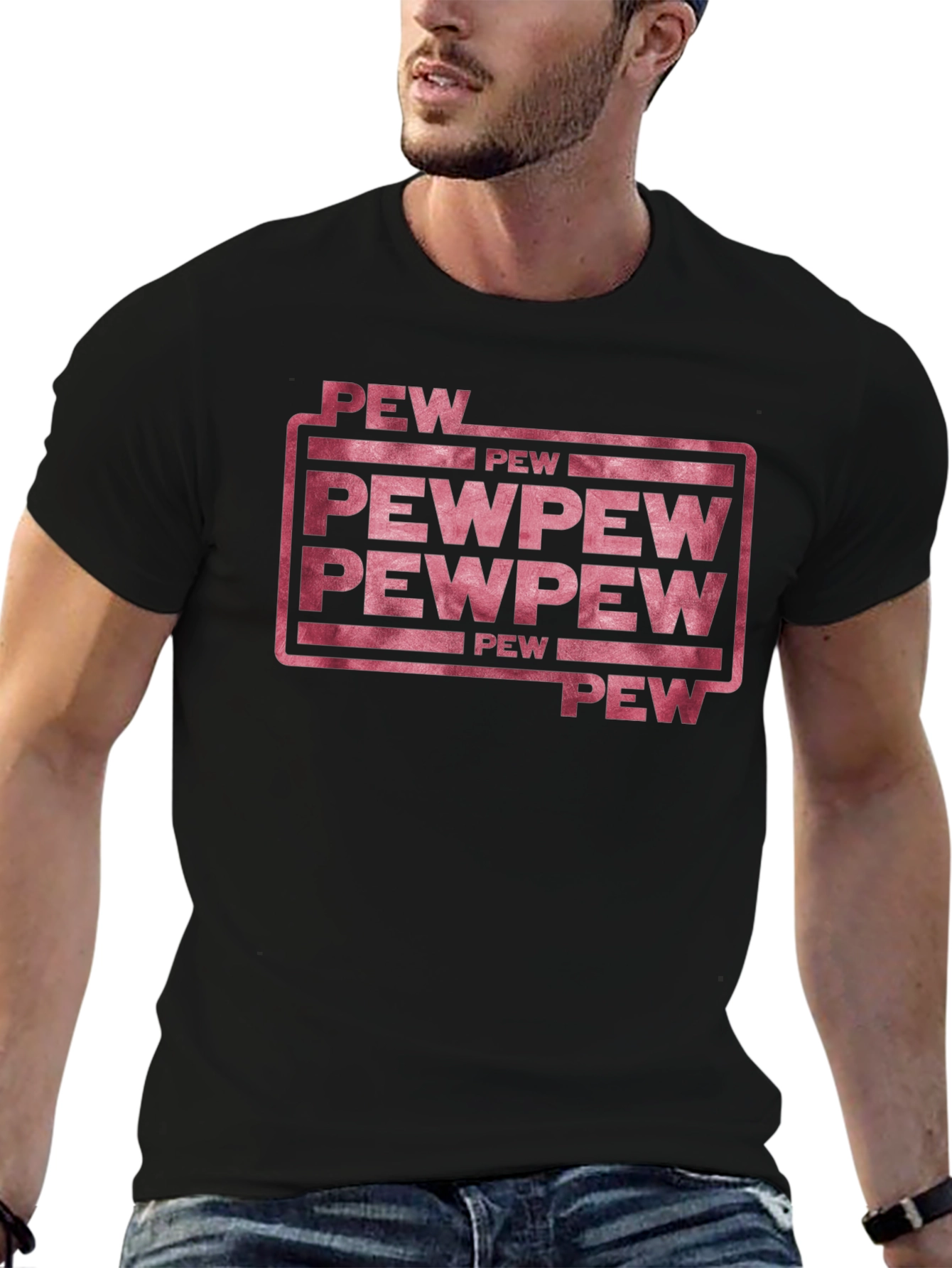Pew Pew Funny Graphic T-Shirt