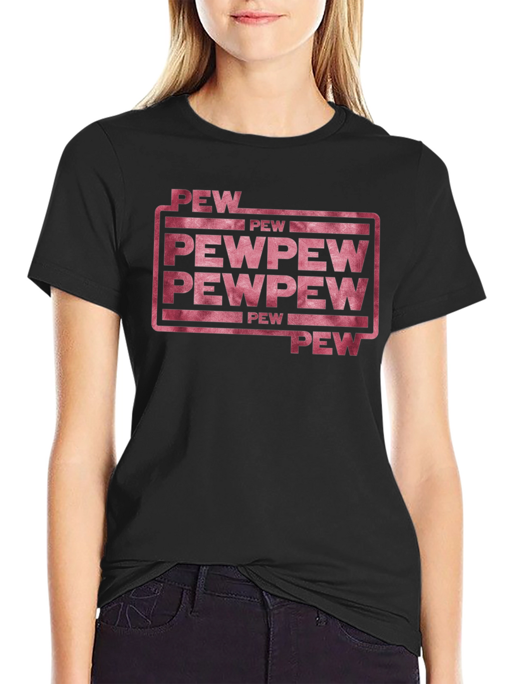Pew Pew Funny Graphic T-Shirt