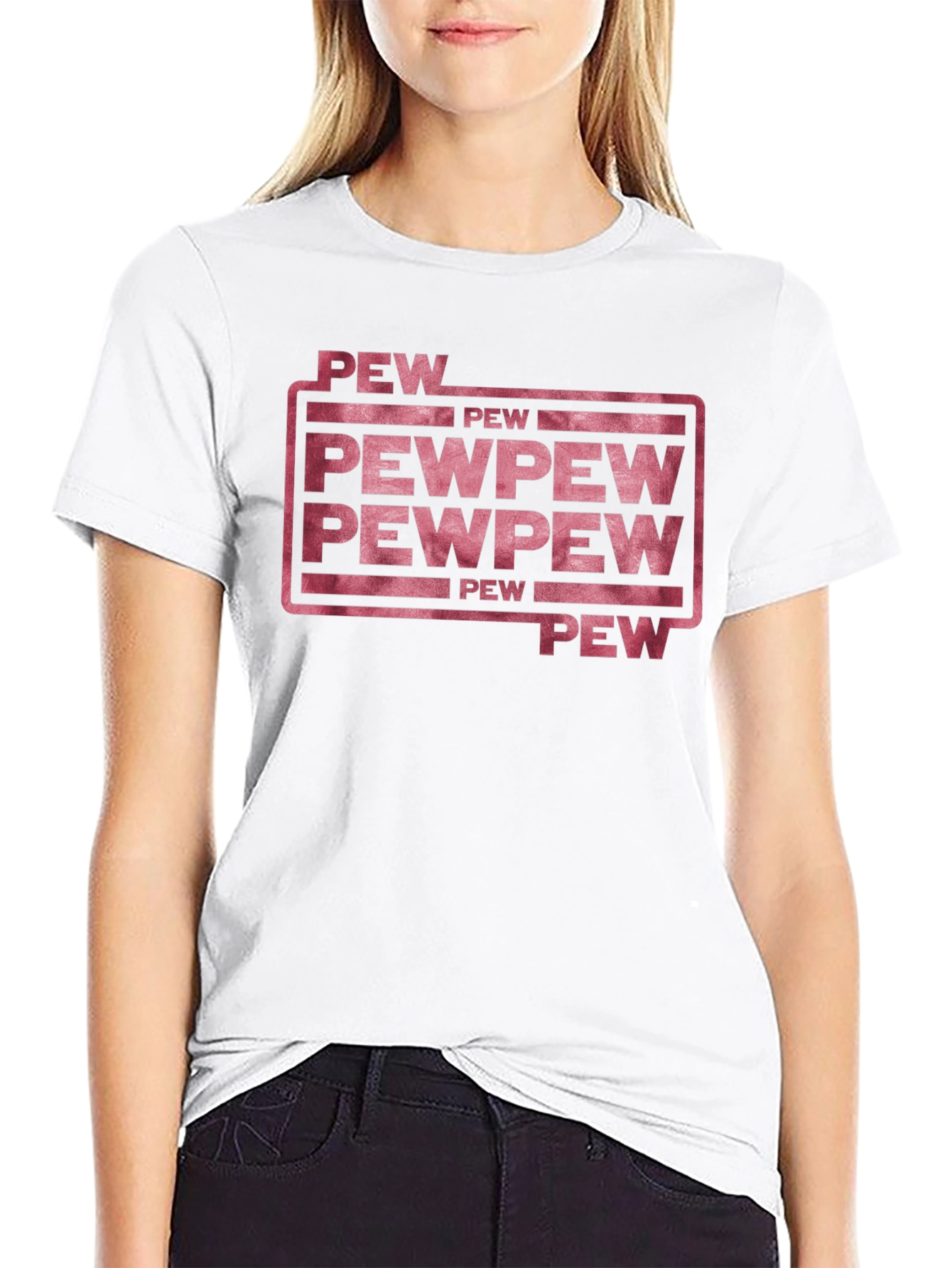 Pew Pew Funny Graphic T-Shirt