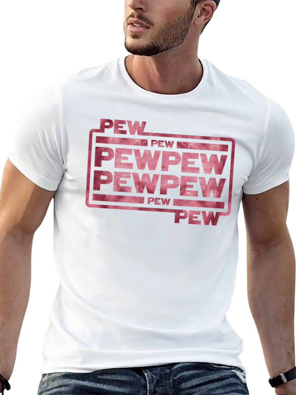 Pew Pew Funny Graphic T-Shirt