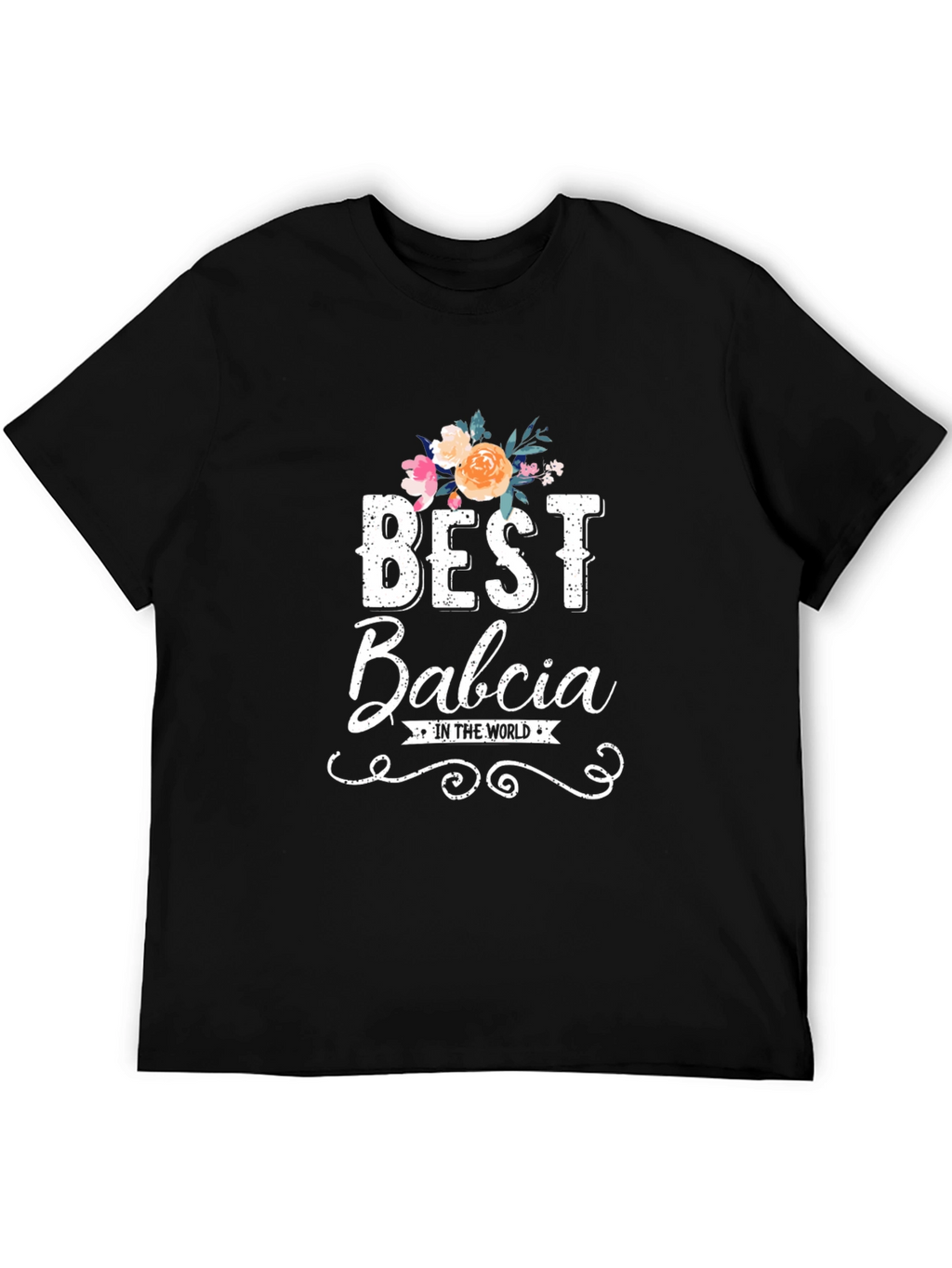 Best Babcia T-Shirt - Floral Design