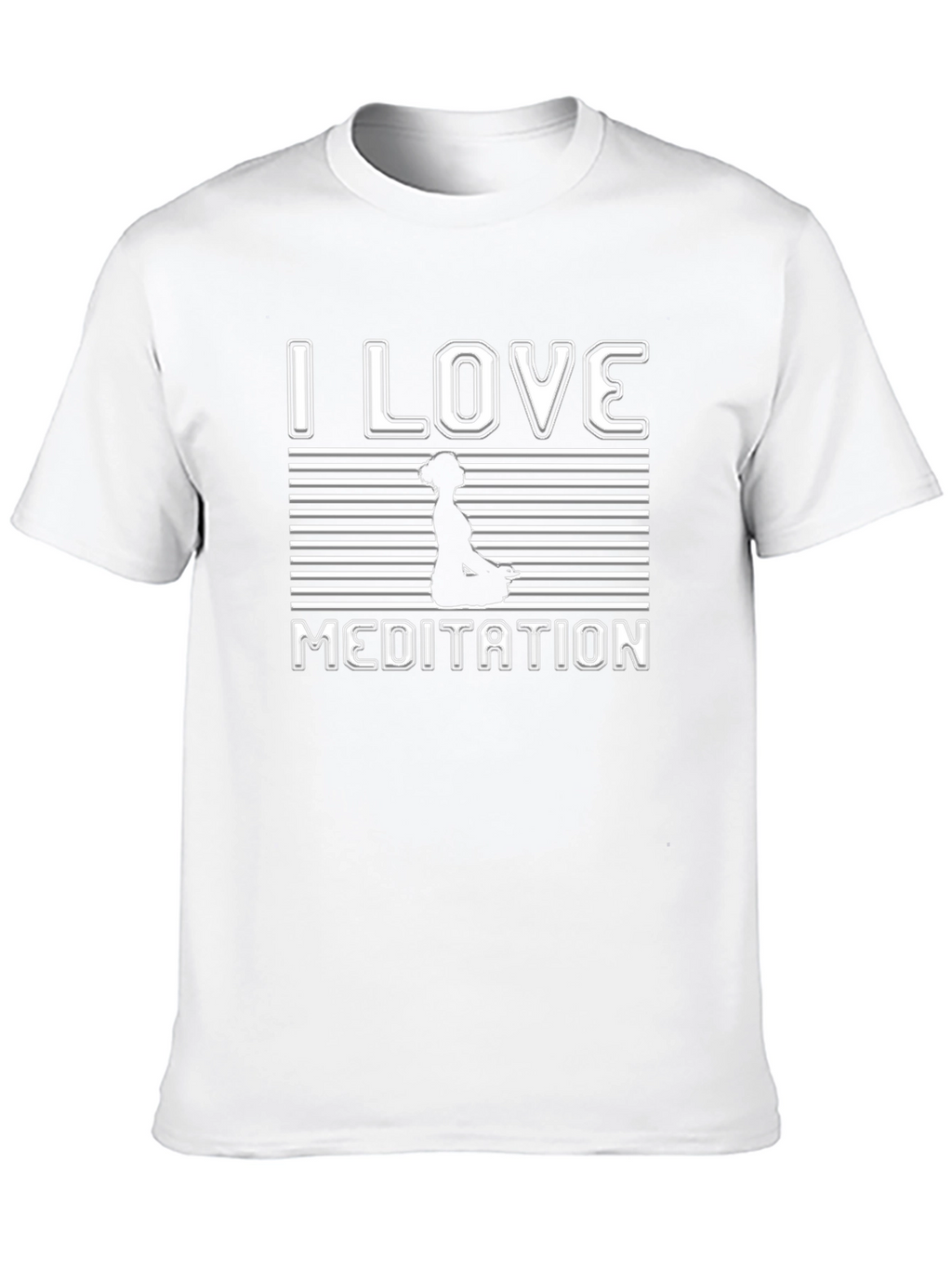 I Love Meditation Black T-Shirt