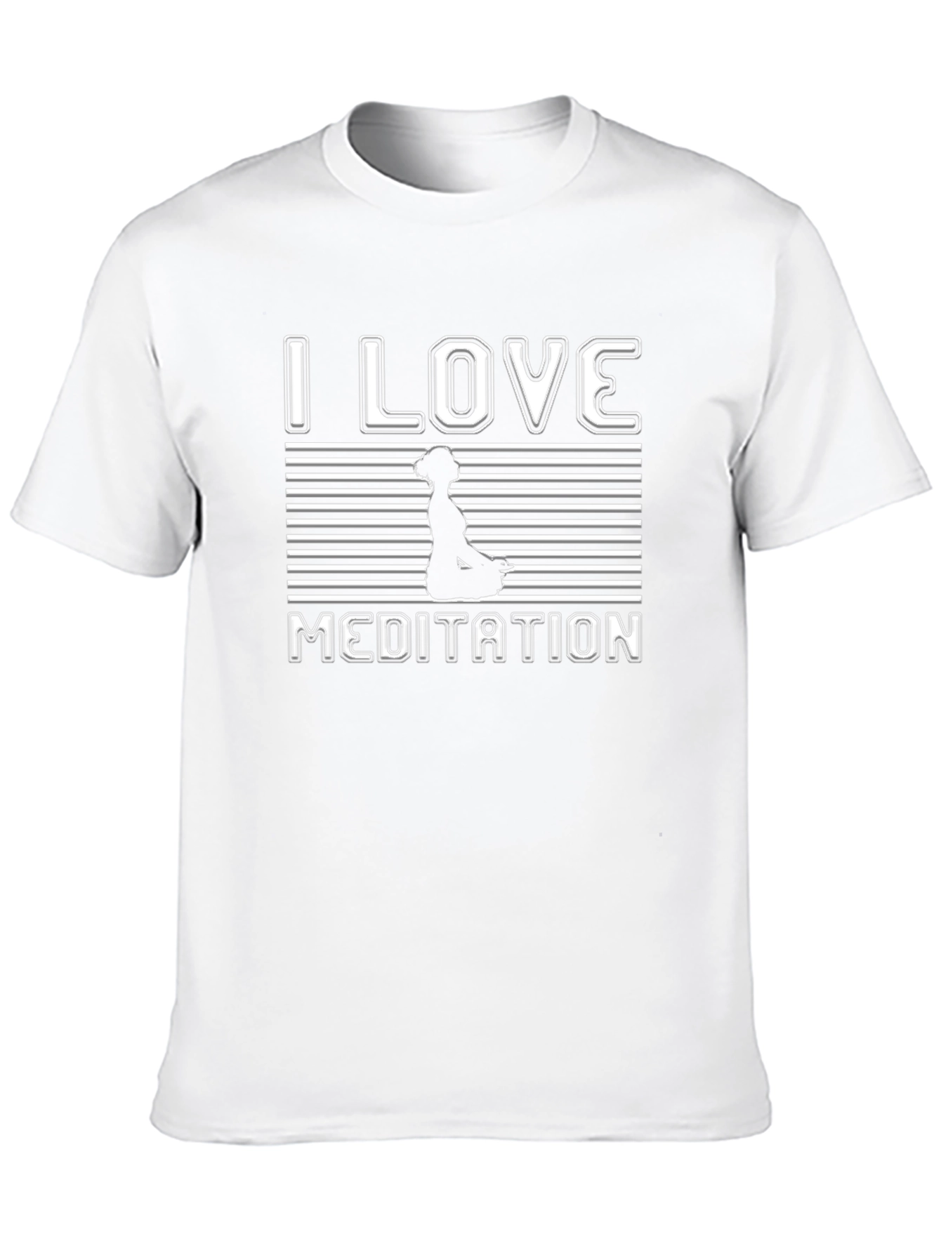 I Love Meditation Black T-Shirt