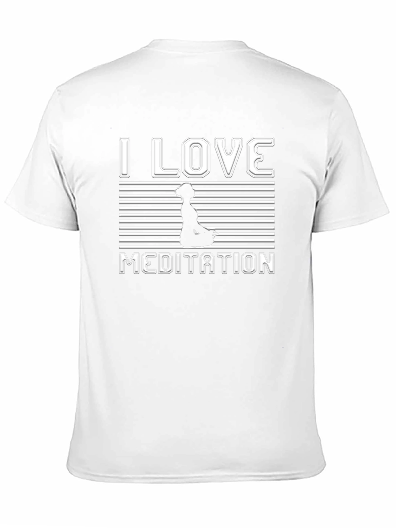I Love Meditation Black T-Shirt