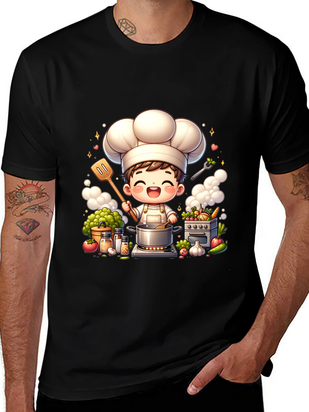 Chef Cartoon Graphic Tee