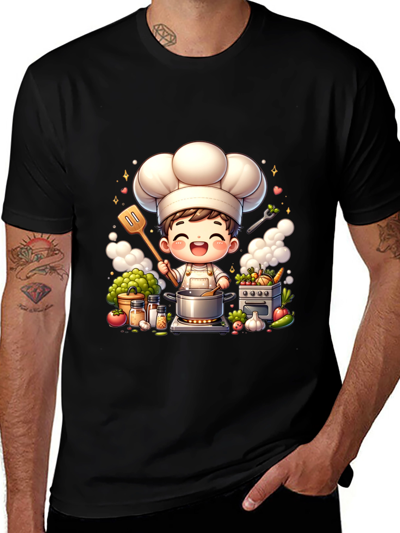 Chef Cartoon Graphic Tee