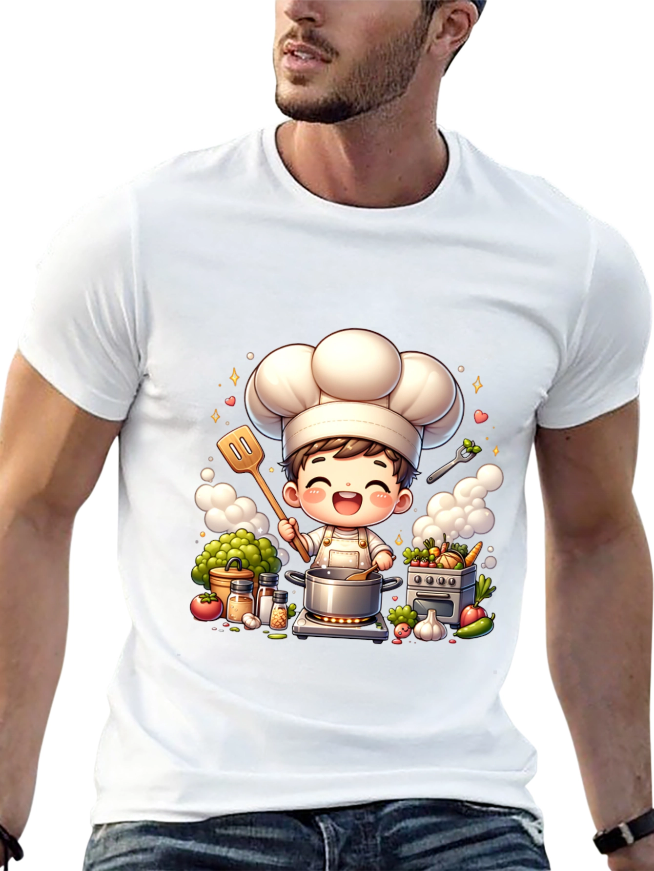 Chef Cartoon Graphic Tee