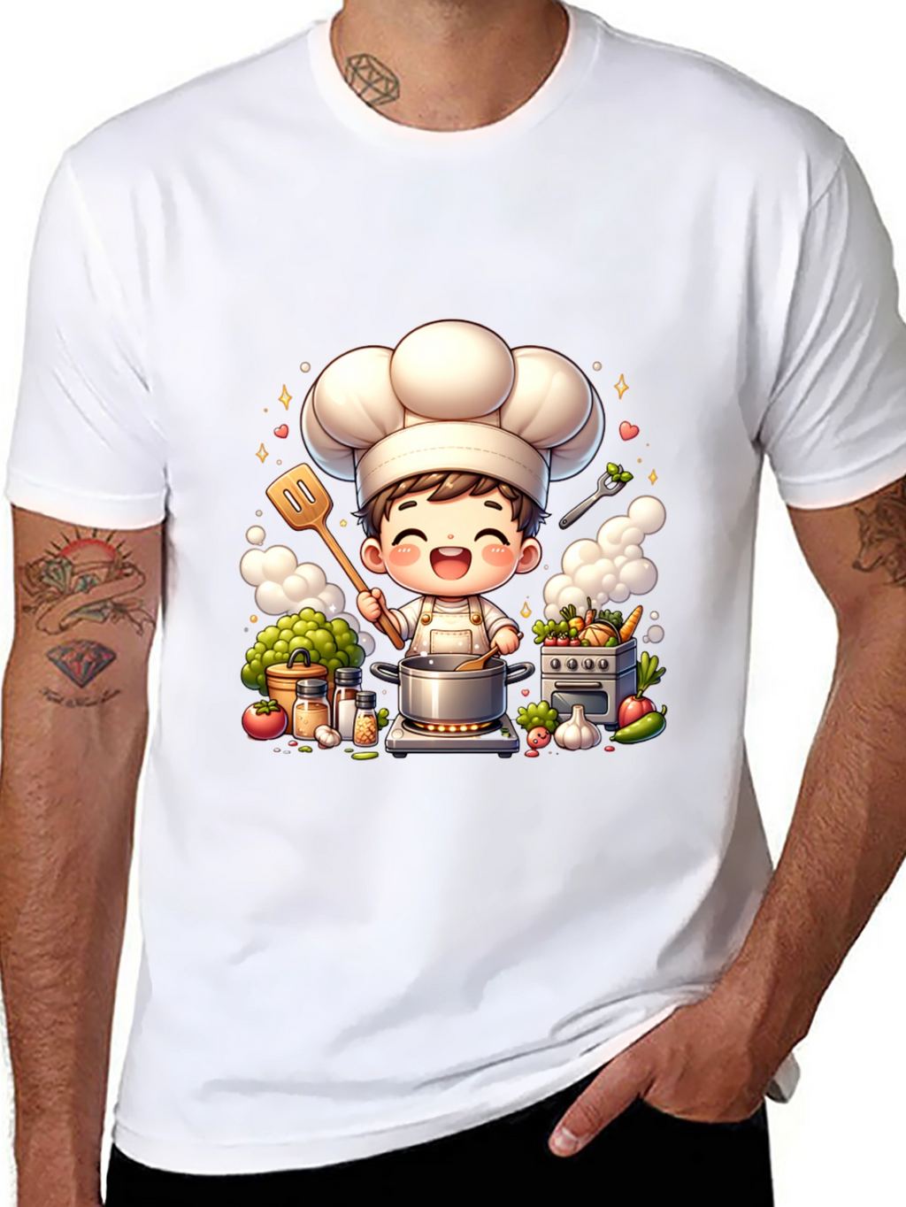 Chef Cartoon Graphic Tee