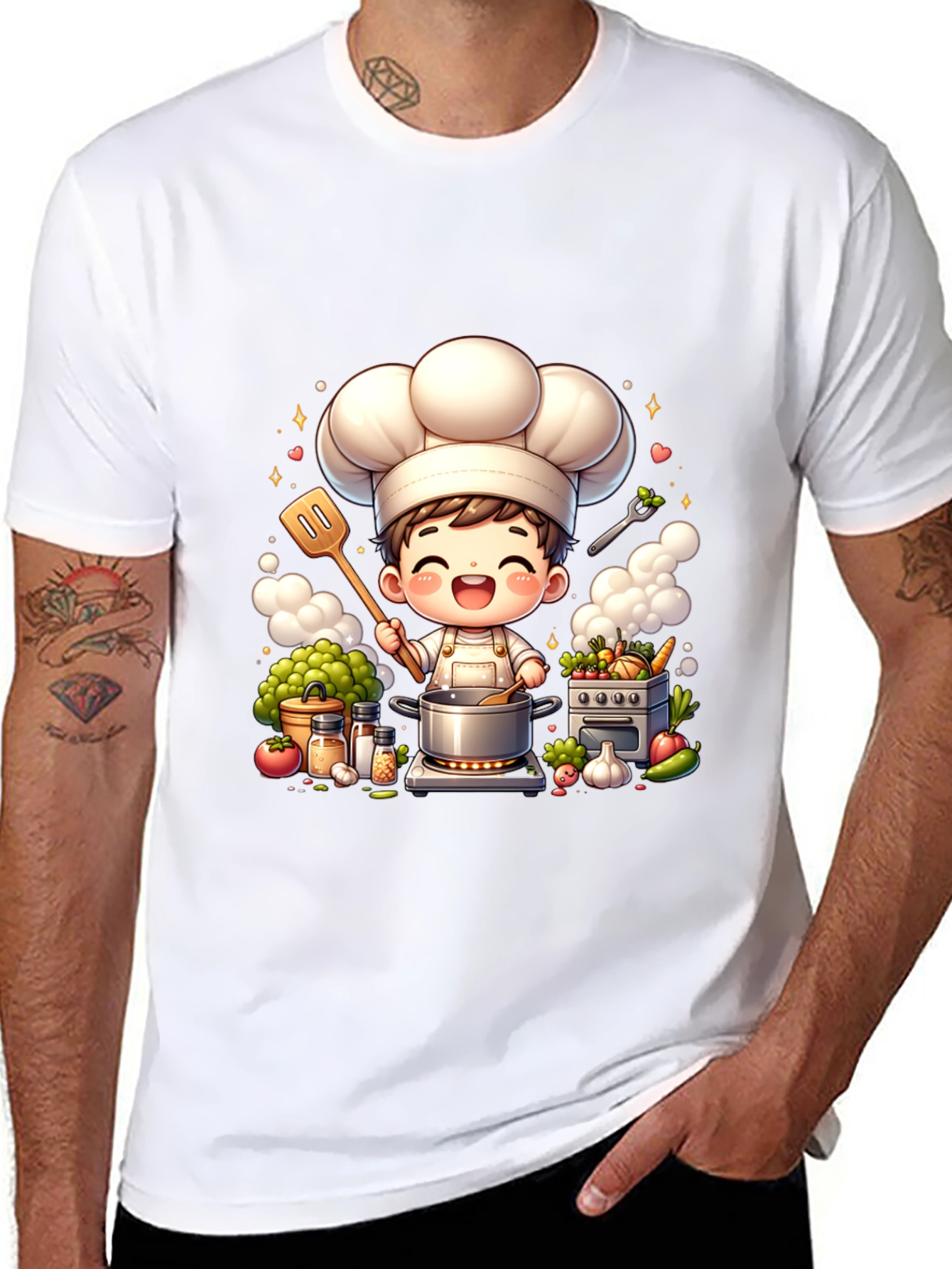 Chef Cartoon Graphic Tee
