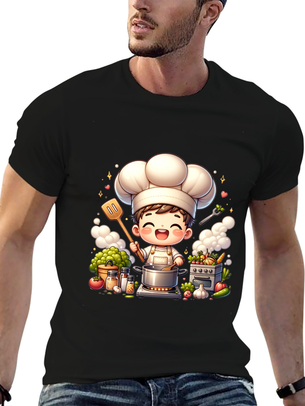 Chef Cartoon Graphic Tee