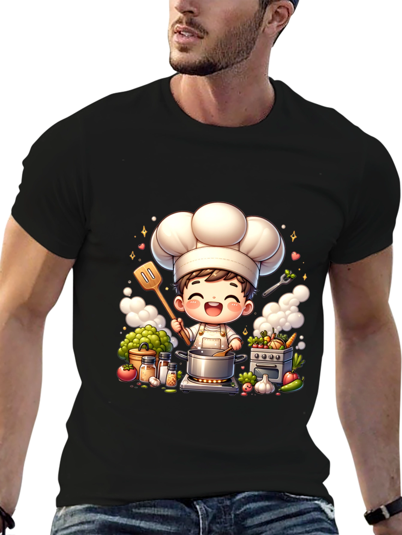 Chef Cartoon Graphic Tee