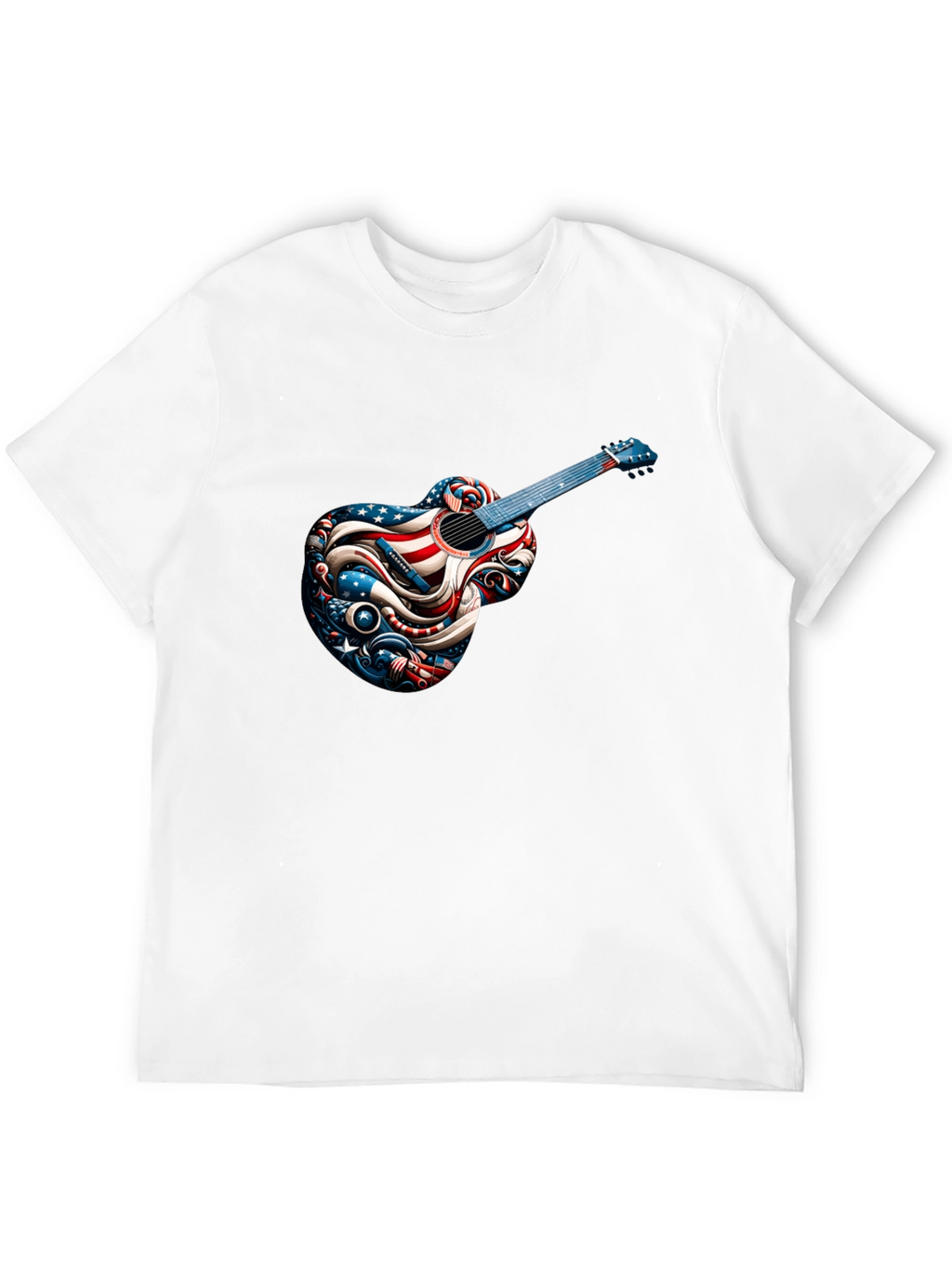 Patriotic Guitar Graphic T-Shirt