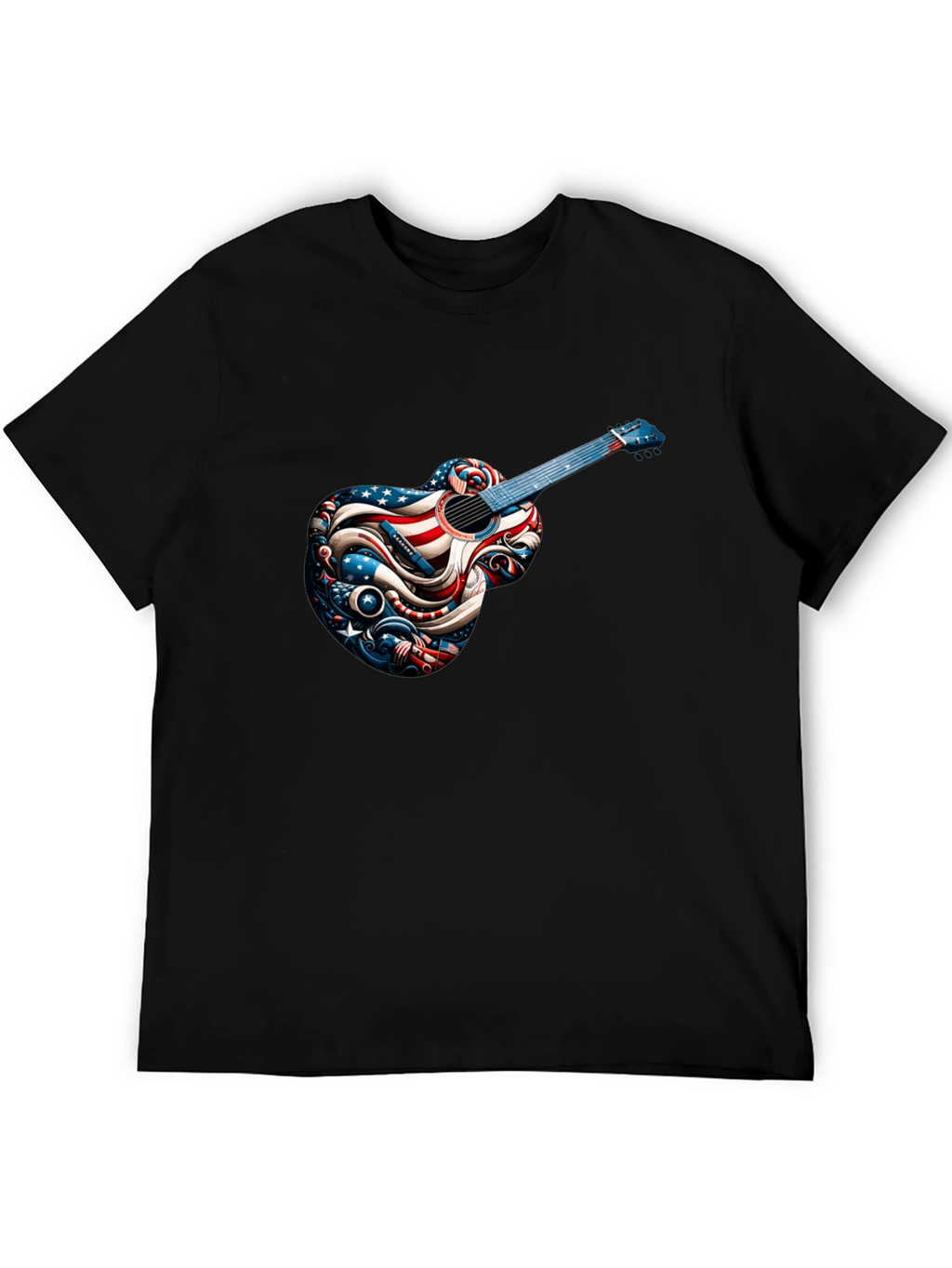 Patriotic Guitar Graphic T-Shirt