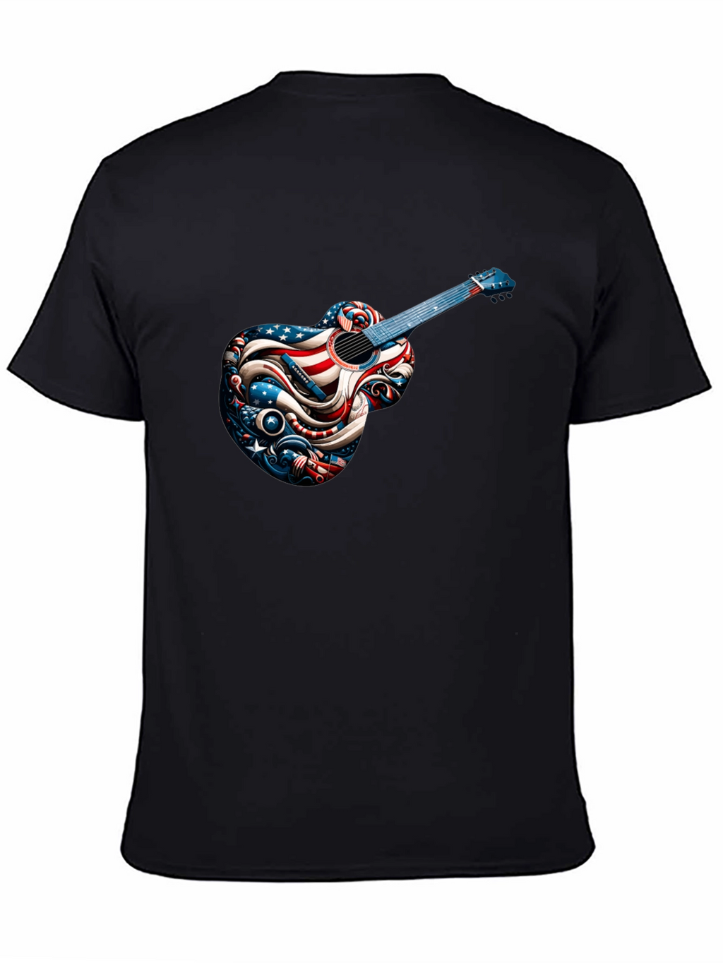 Patriotic Guitar Graphic T-Shirt