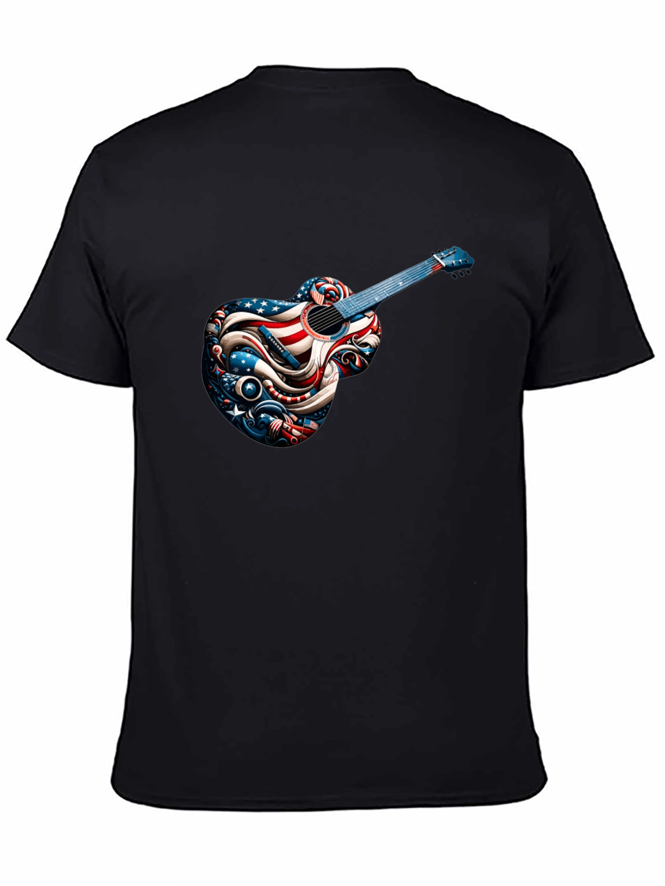 Patriotic Guitar Graphic T-Shirt