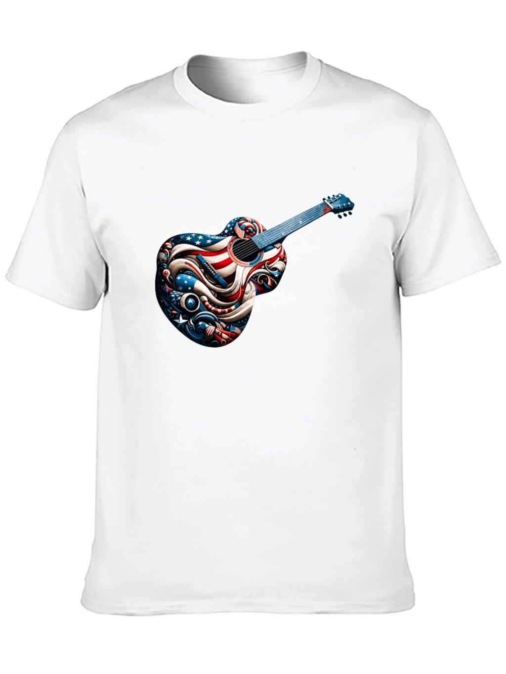 Patriotic Guitar Graphic T-Shirt
