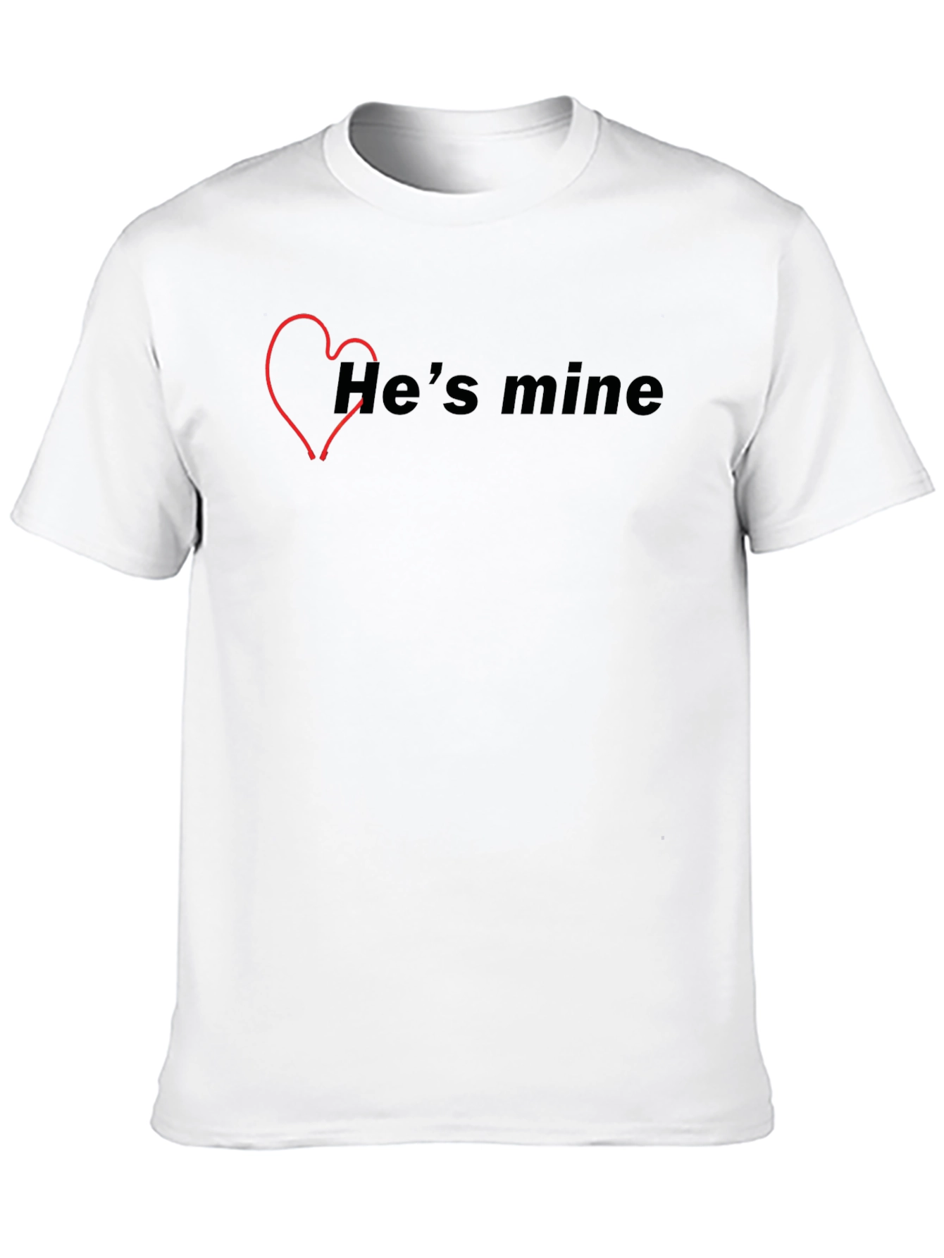 Hes Mine T-Shirt - Black Cotton Graphic Tee
