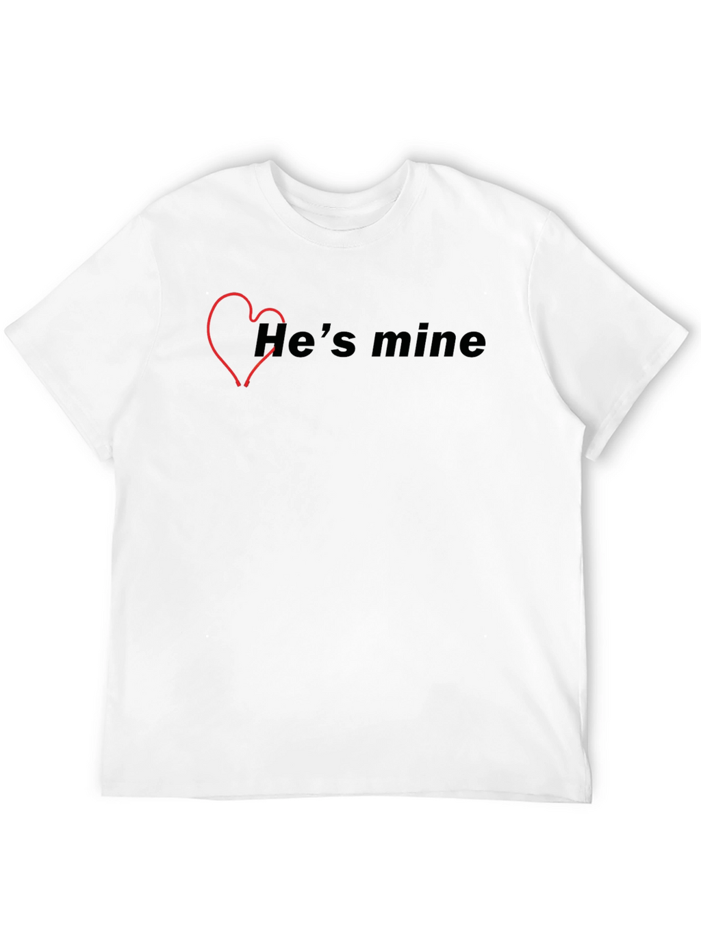 Hes Mine T-Shirt - Black Cotton Graphic Tee