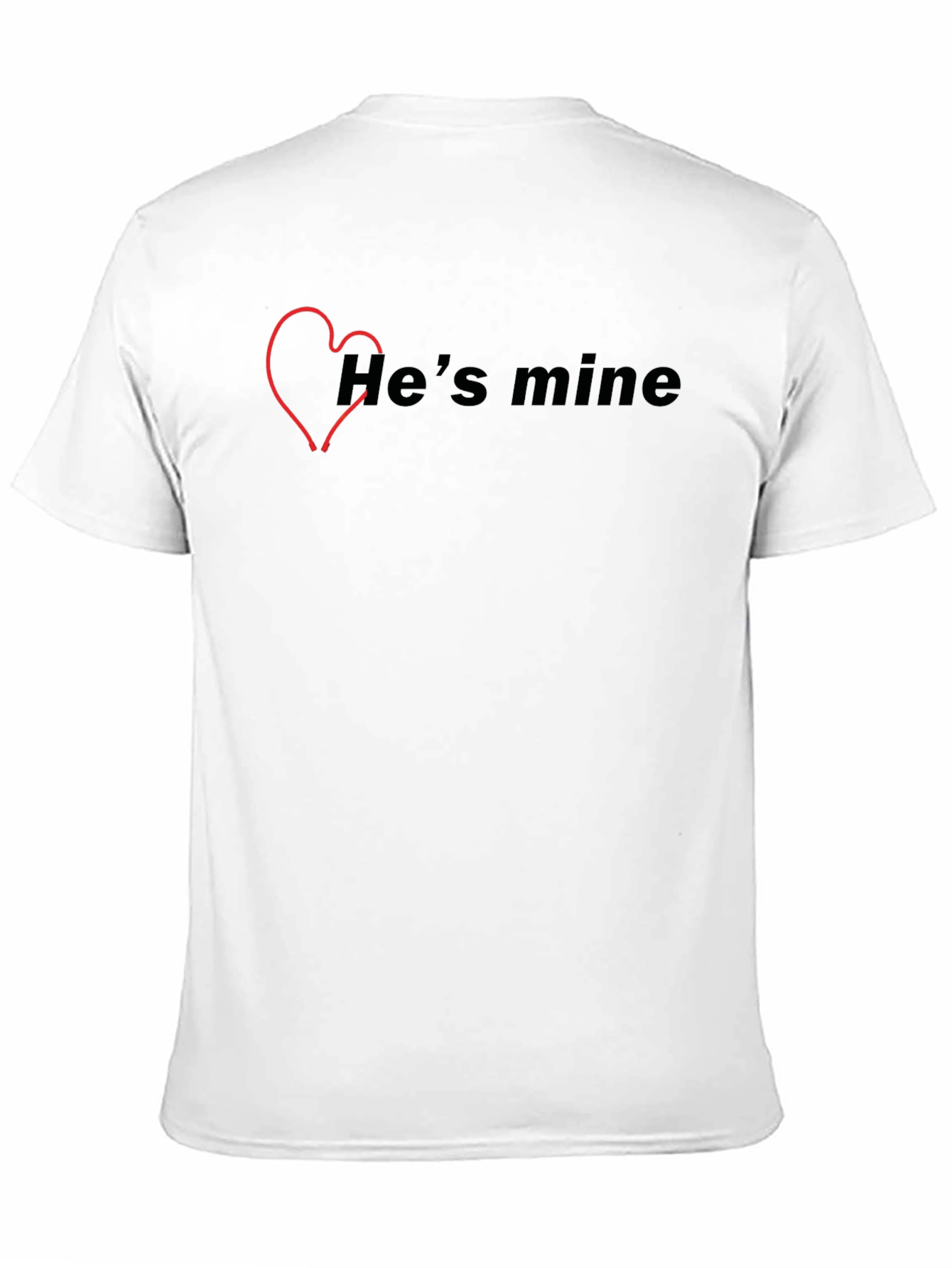 Hes Mine T-Shirt - Black Cotton Graphic Tee
