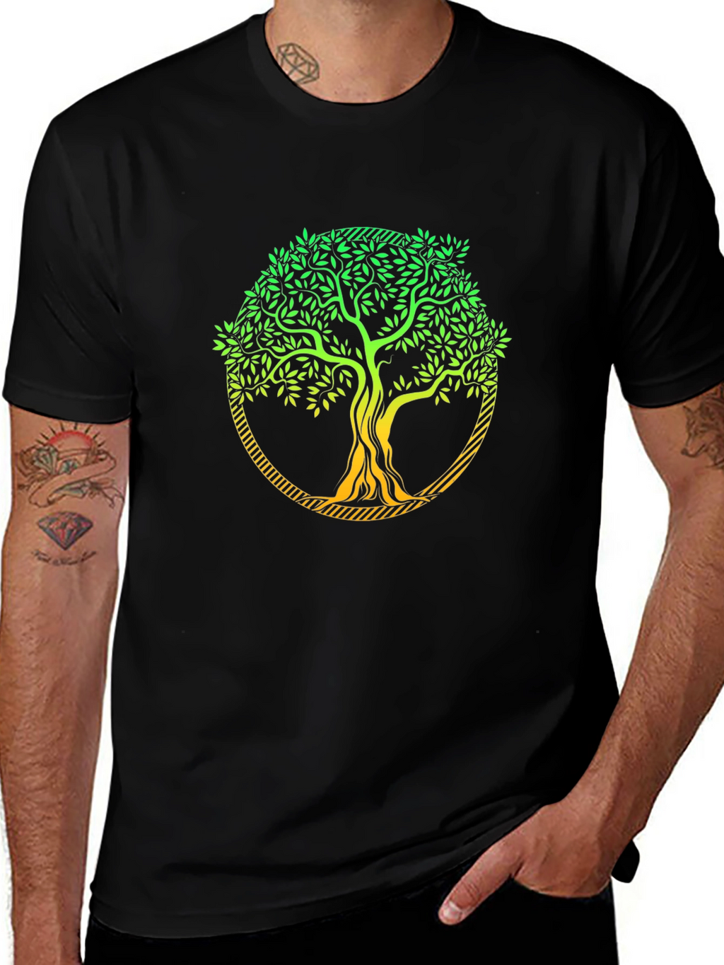 Tree of Life Graphic Tee - Stylish Black T-Shirt