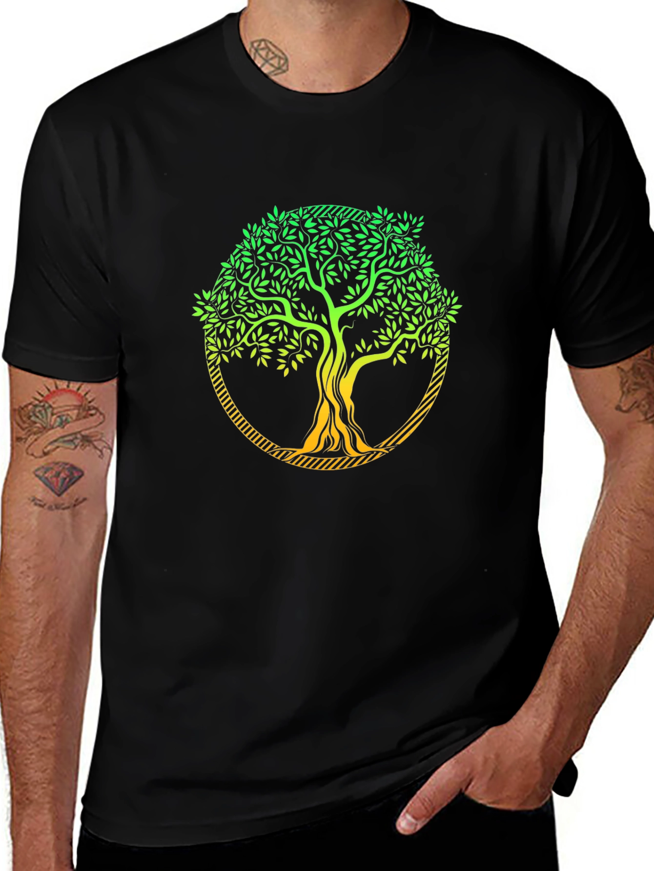 Tree of Life Graphic Tee - Stylish Black T-Shirt